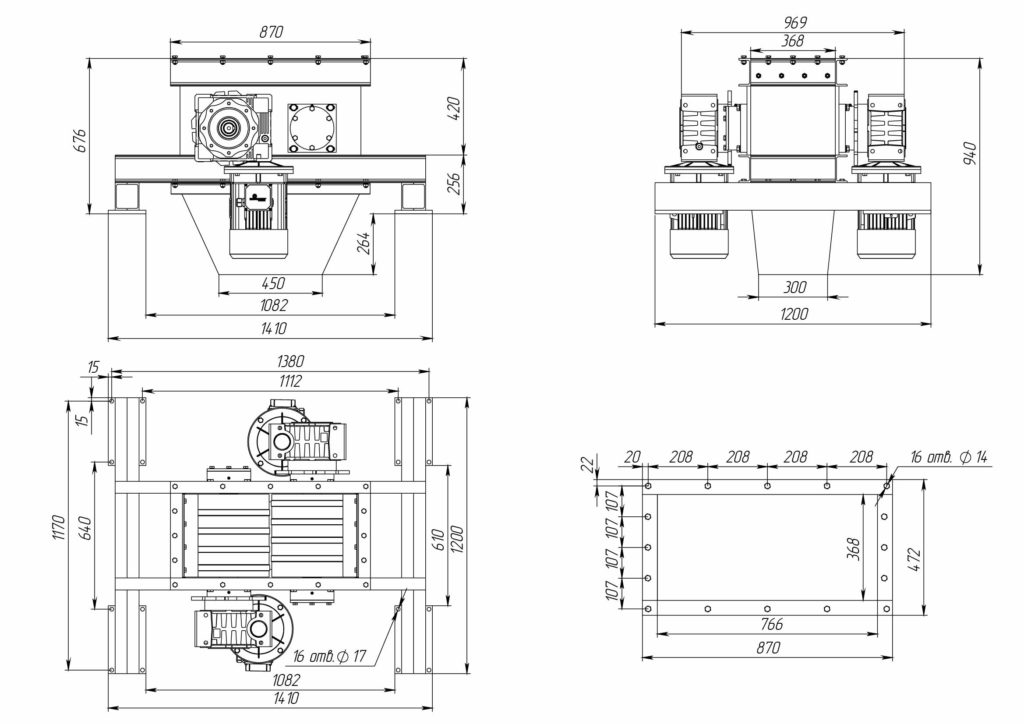 Dimensional-and-connecting-drawing-of-the-DVZ-2M-roll-crusher-1